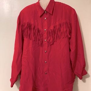 Vintage Western fringe blouse